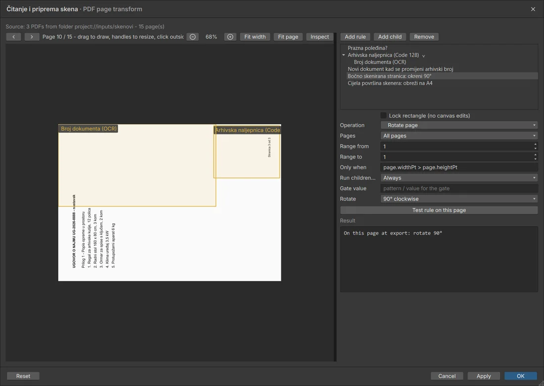 Rotate page with Only when page.widthPt > page.heightPt on a sheet scanned sideways.