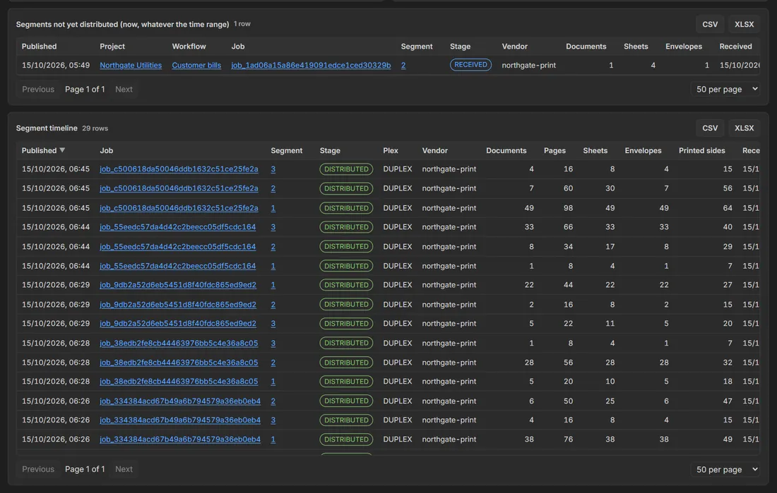 Insights: print files at the vendor