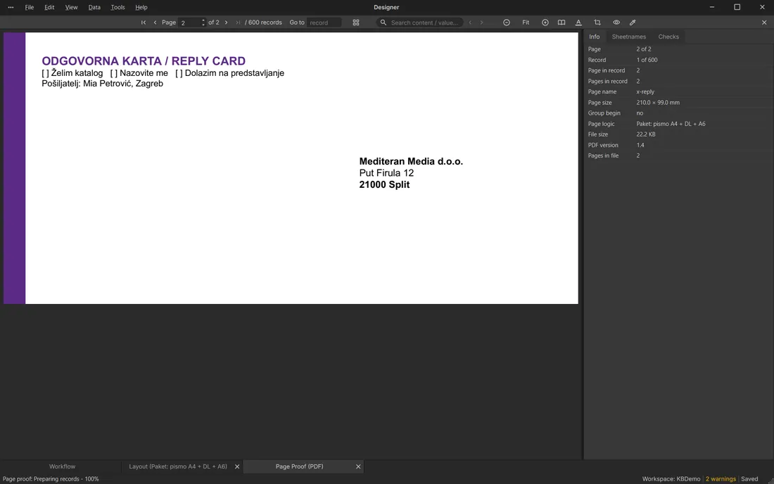 Page Proof: a pack in three formats