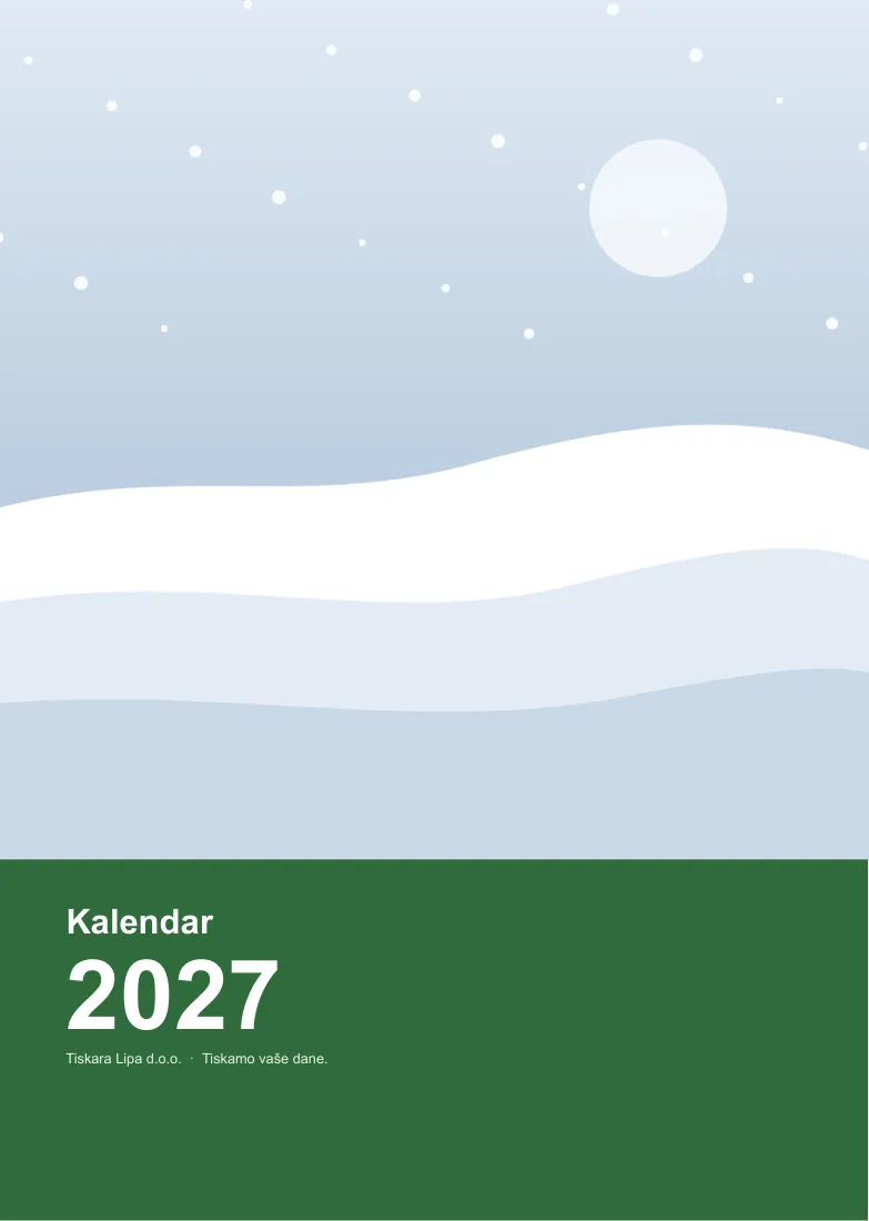 Wall calendar 2027, cover